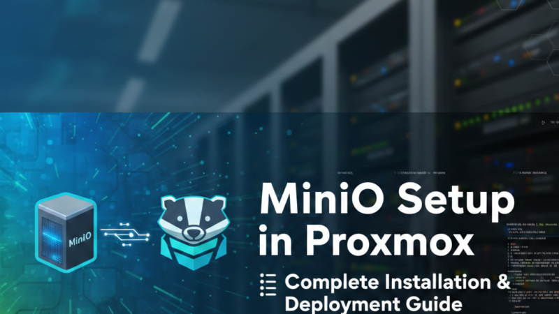 MiniIO Setup in Proxmox Complete Installation & Deployment Guide